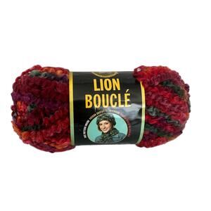 Lion Brand Boucle Yarn Popsicle #212 Mohair Blend Super Bulky Knitting 6